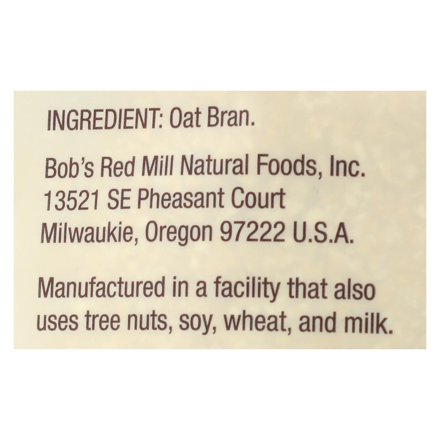 Bob's Red Mill Whole Grain Rolled Oat Bran | Rich in Fiber | 4-Pack, 40 Oz.