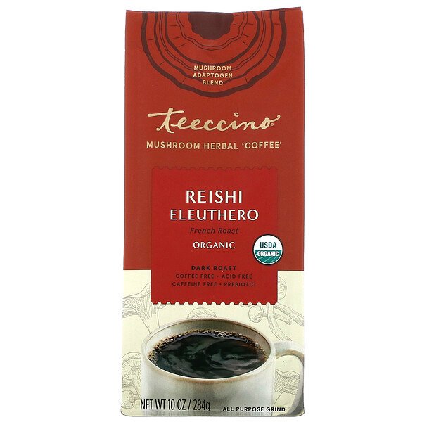Teeccino Mush Coffee Reishi Elthé (Pack of 6 - 10 oz.)