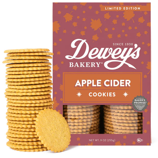 Dewey's Bakery Cookie Thins: Apple Cider Flavor, 6-Pack, 9 oz. Each
