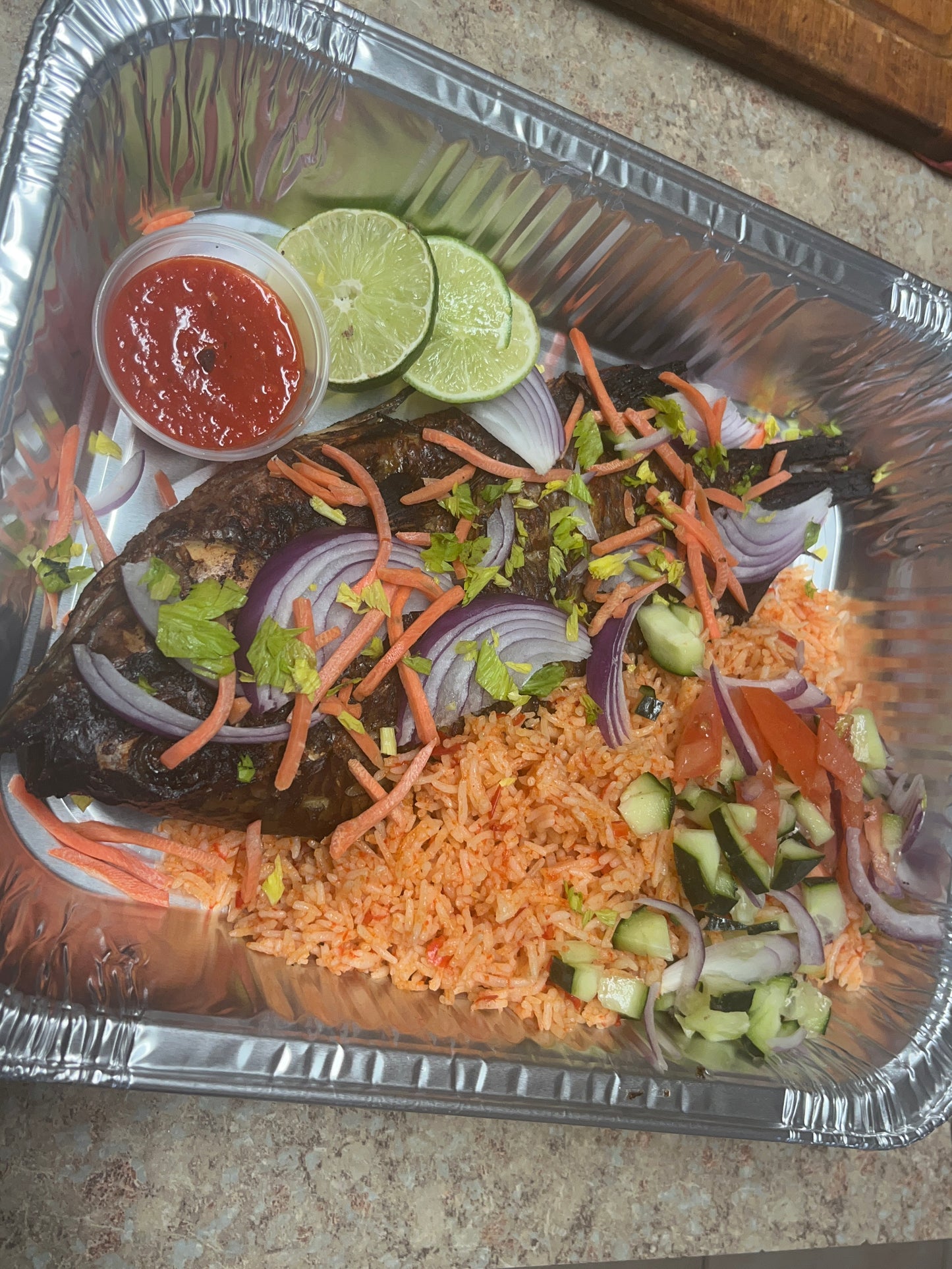 Jollof Rice with Tilapia