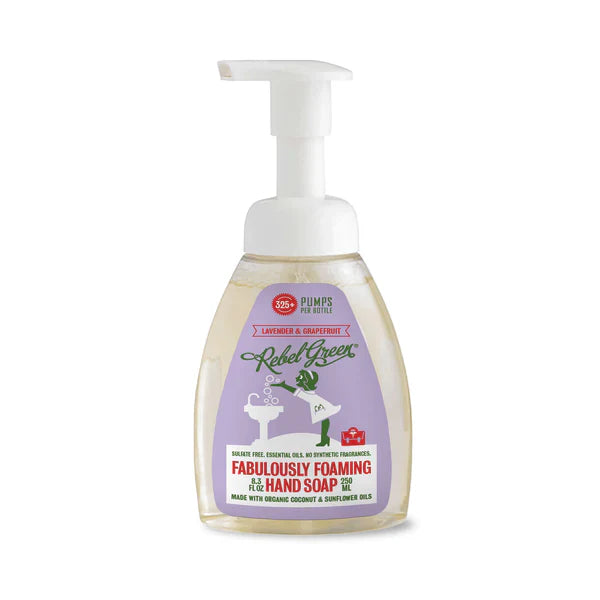 Rebel Green Lavender Grapefruit Foam Soap - 8.3 oz. Case of 6