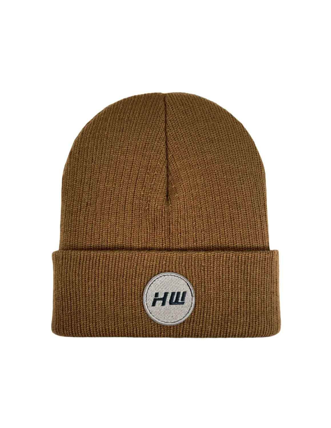 Haakwear Cuffed Wide Ribbed Beanie, Camel Brown