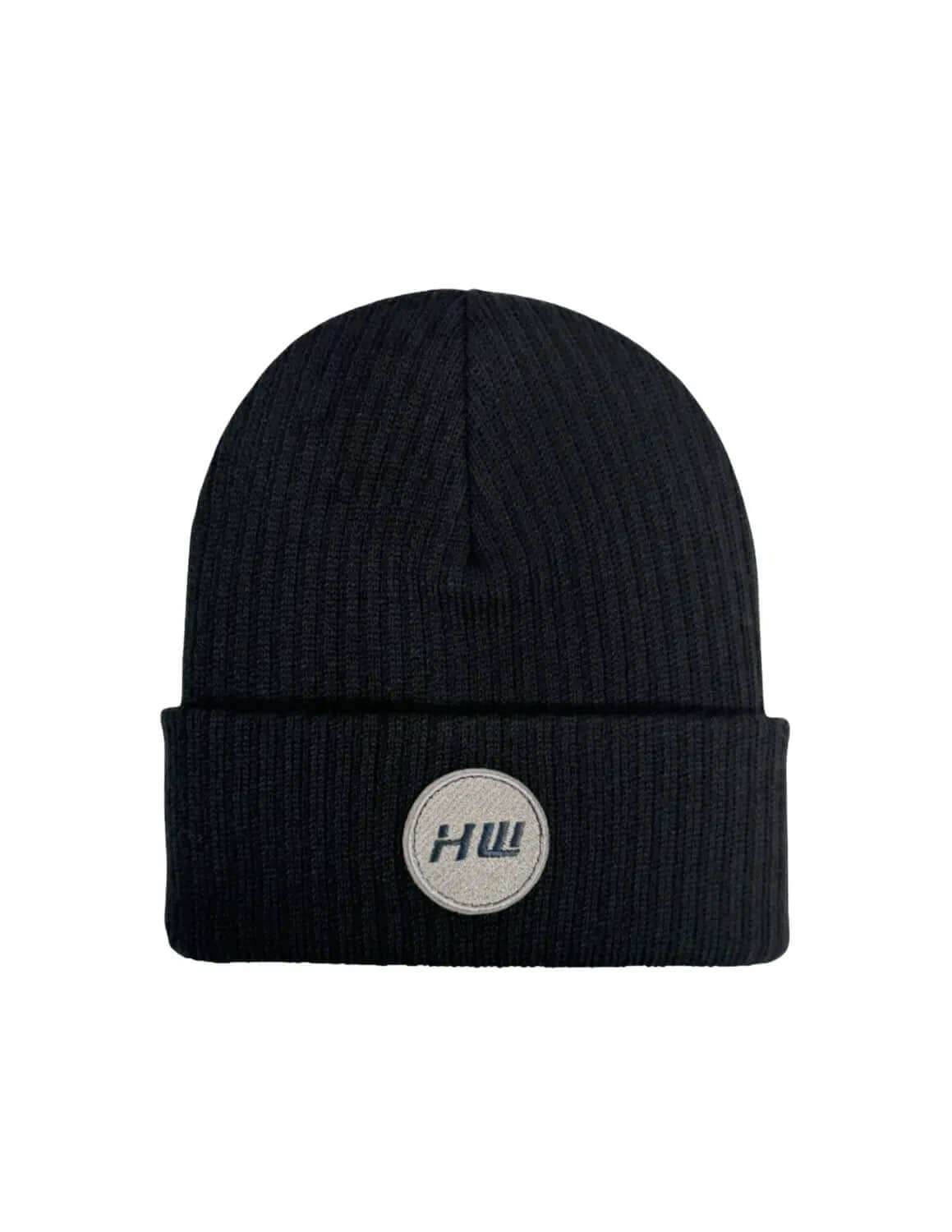 Haakwear Cuffed Wide Ribbed Beanie, Black