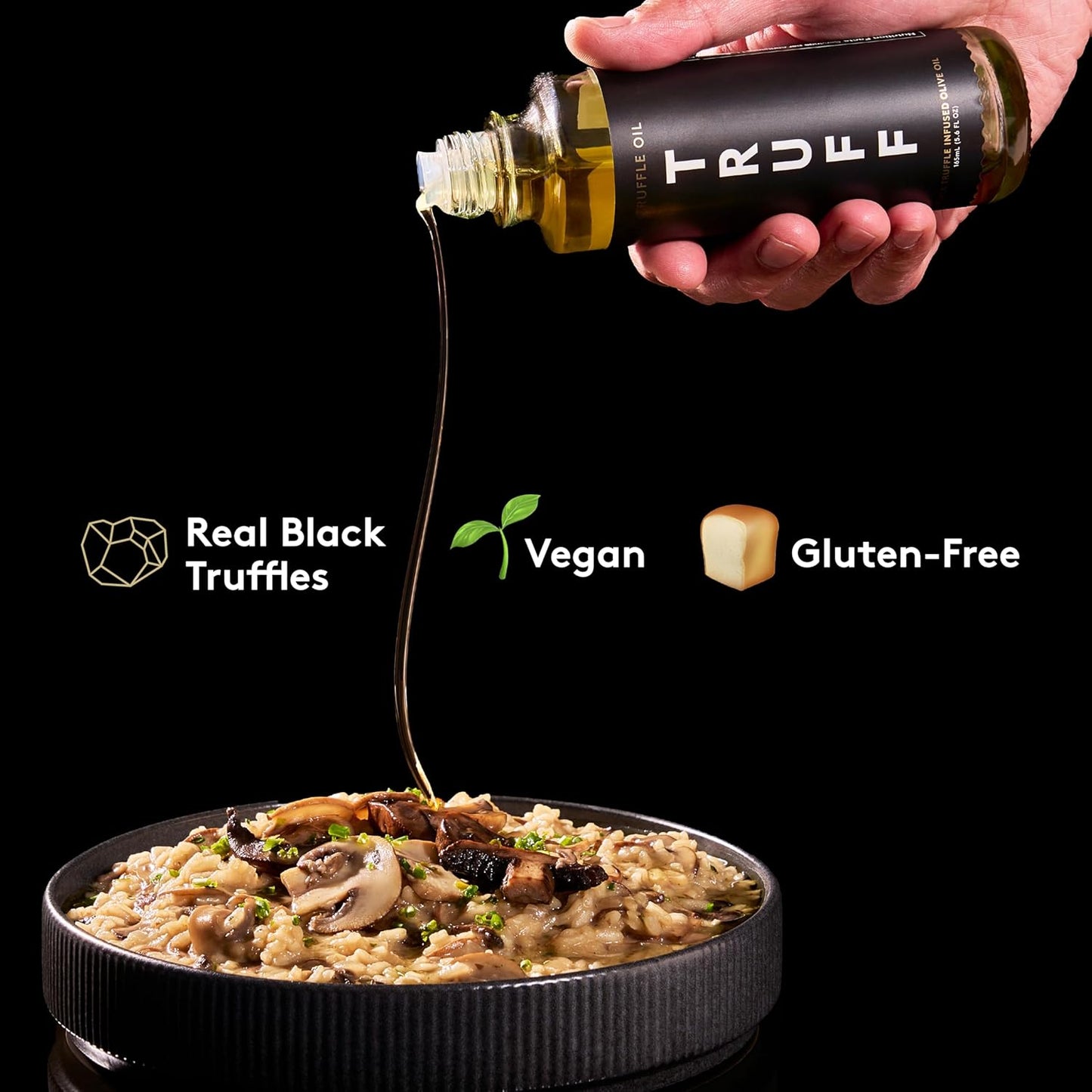 Truff Black Truffle-Infused Olive Oil, 5.6 fl. oz., Case of 6 — Premium Extra Virgin