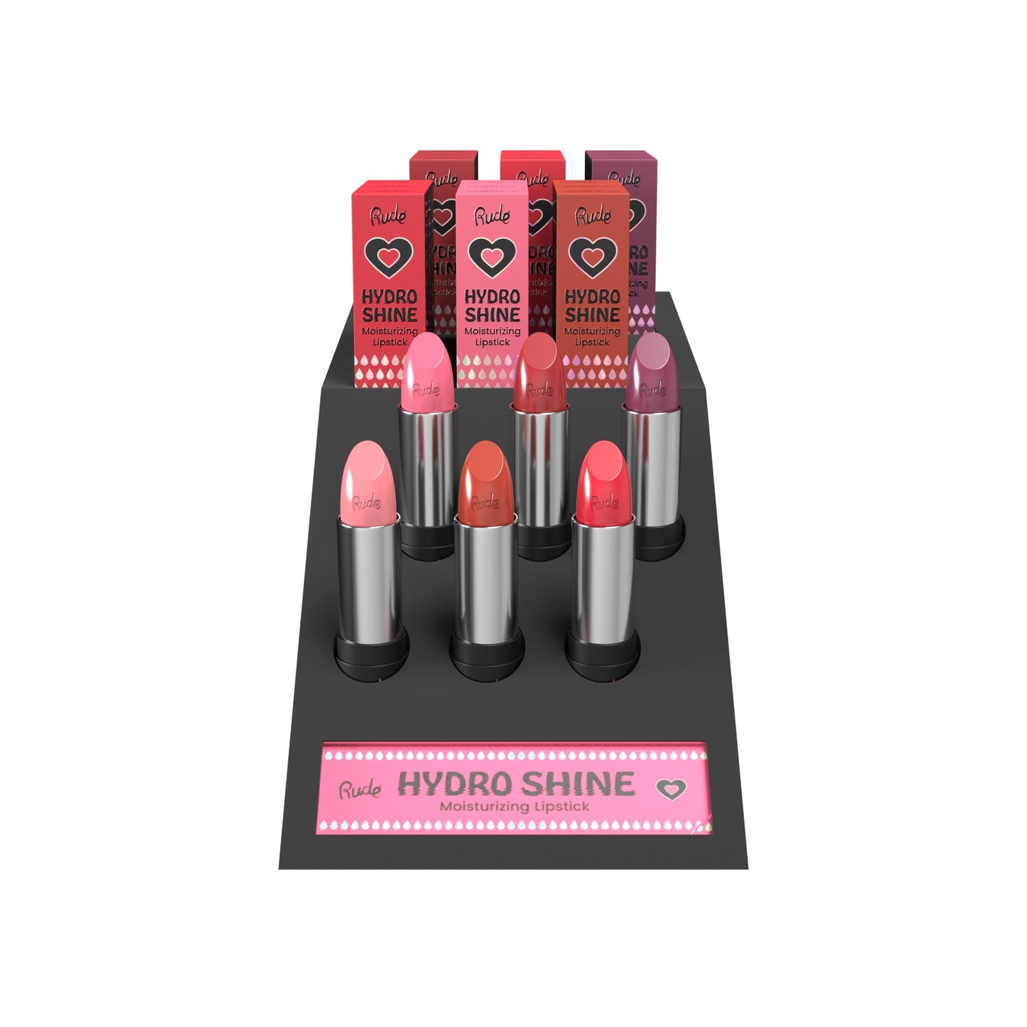 RUDE Hydro Shine Moisturizing Lipstick Display Set 48 pcs - Display Set