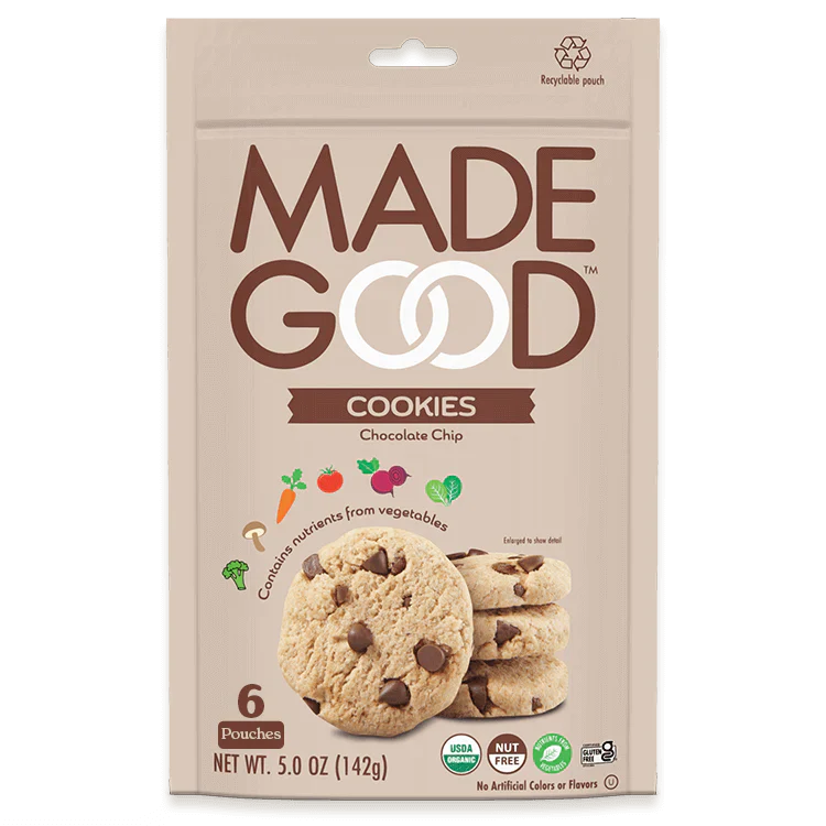 MadeGood Choco Chip Cookies - 6 Pack - 5 Oz