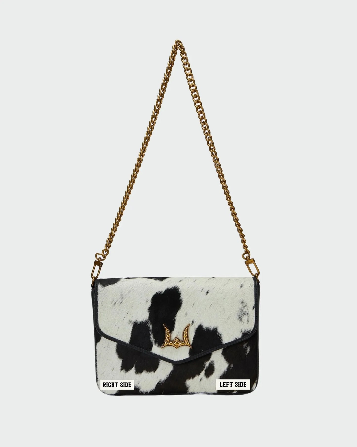 Loyal West LW ON THE GO MEDIUM CHAIN BAG IN COWHIDE AND CALFSKIN