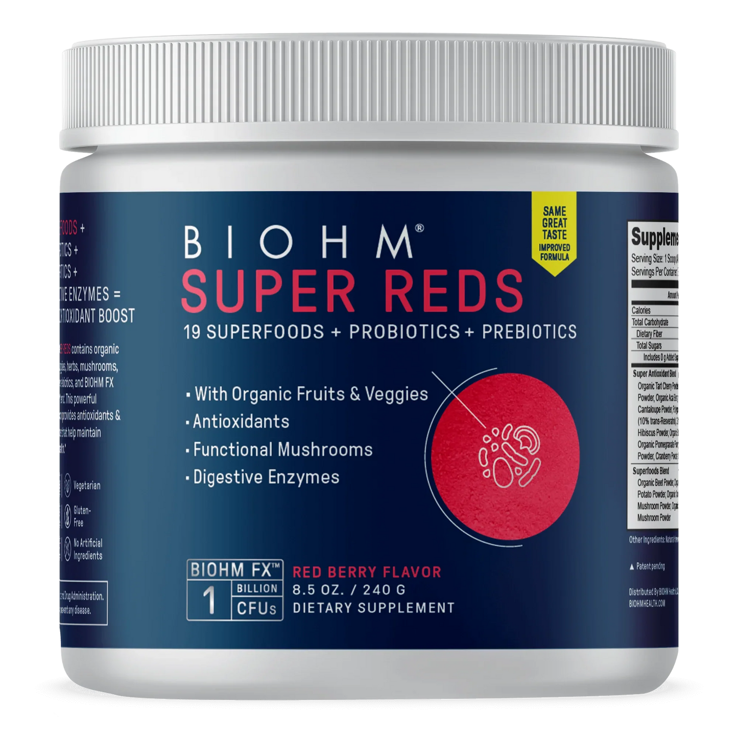 Biohm Super Reds Energy & Focus Support, 8.5 Oz