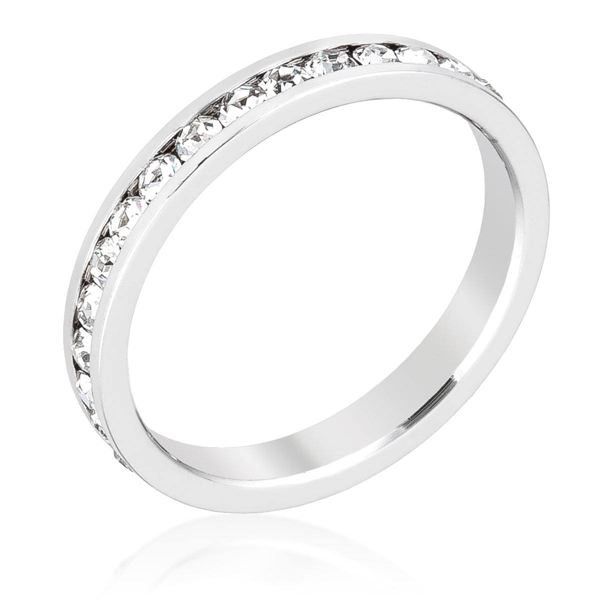 Snowflake 0.35ct CZ Simple Holiday Charm Band Ring