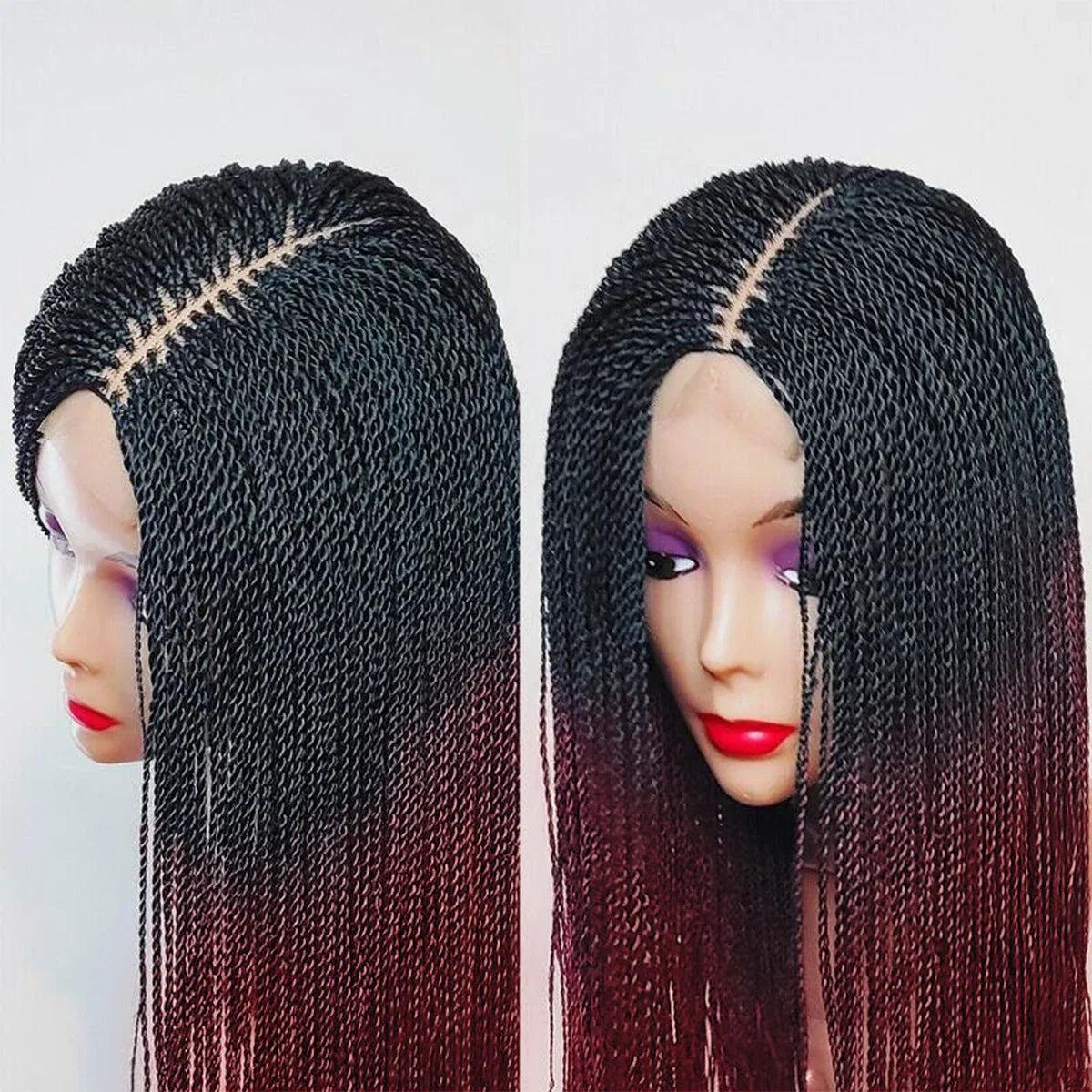 Glueless Micro Braid Wig | 13x4 Lace Frontal | Customizable Tiny Braids | For Black Women