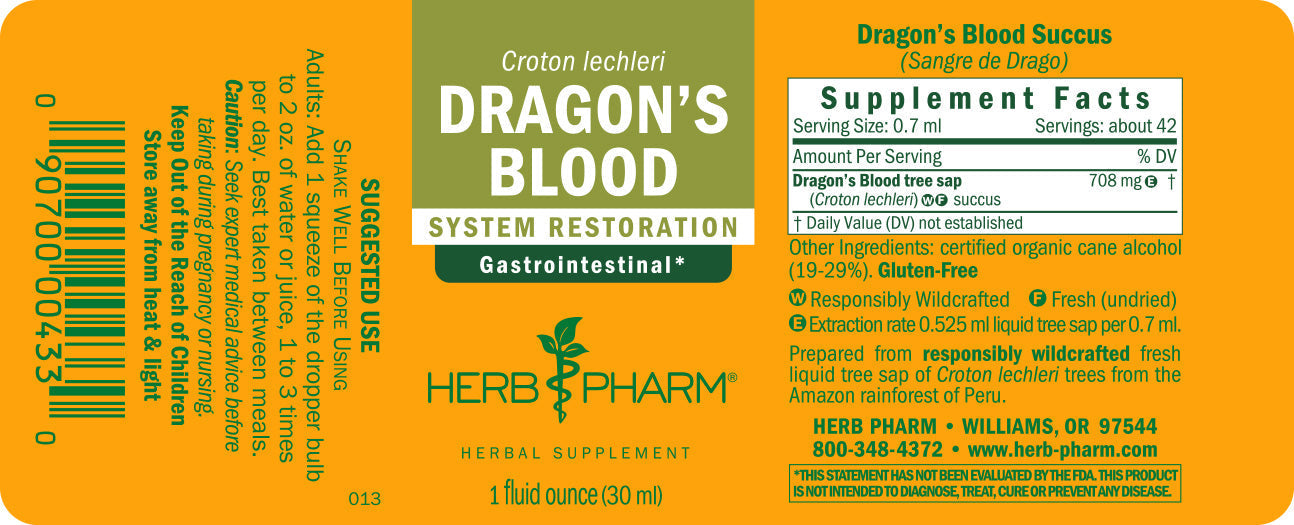 Herb Pharm Dragon's Blood Concentrated Herbal Extract - 1 Fl Oz