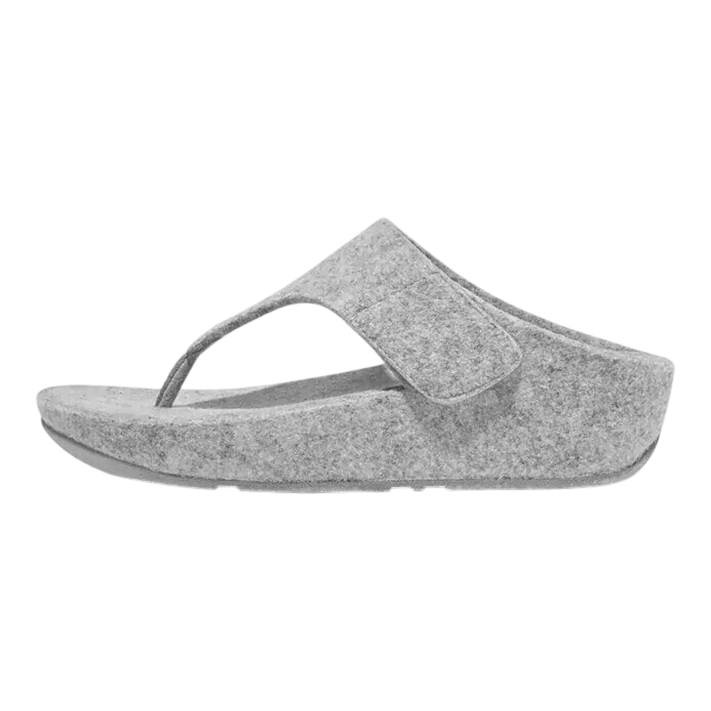 FitFlop Shuv Women Toe Post Sandals Tiptoe Gray Felt