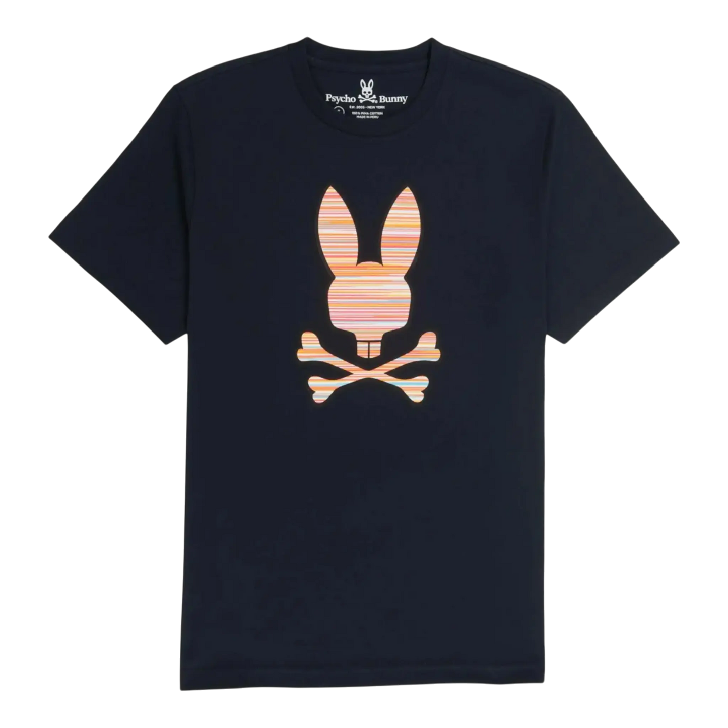 Psycho Bunny Newell Graphic Men Big and Tall T-Shirt Navy