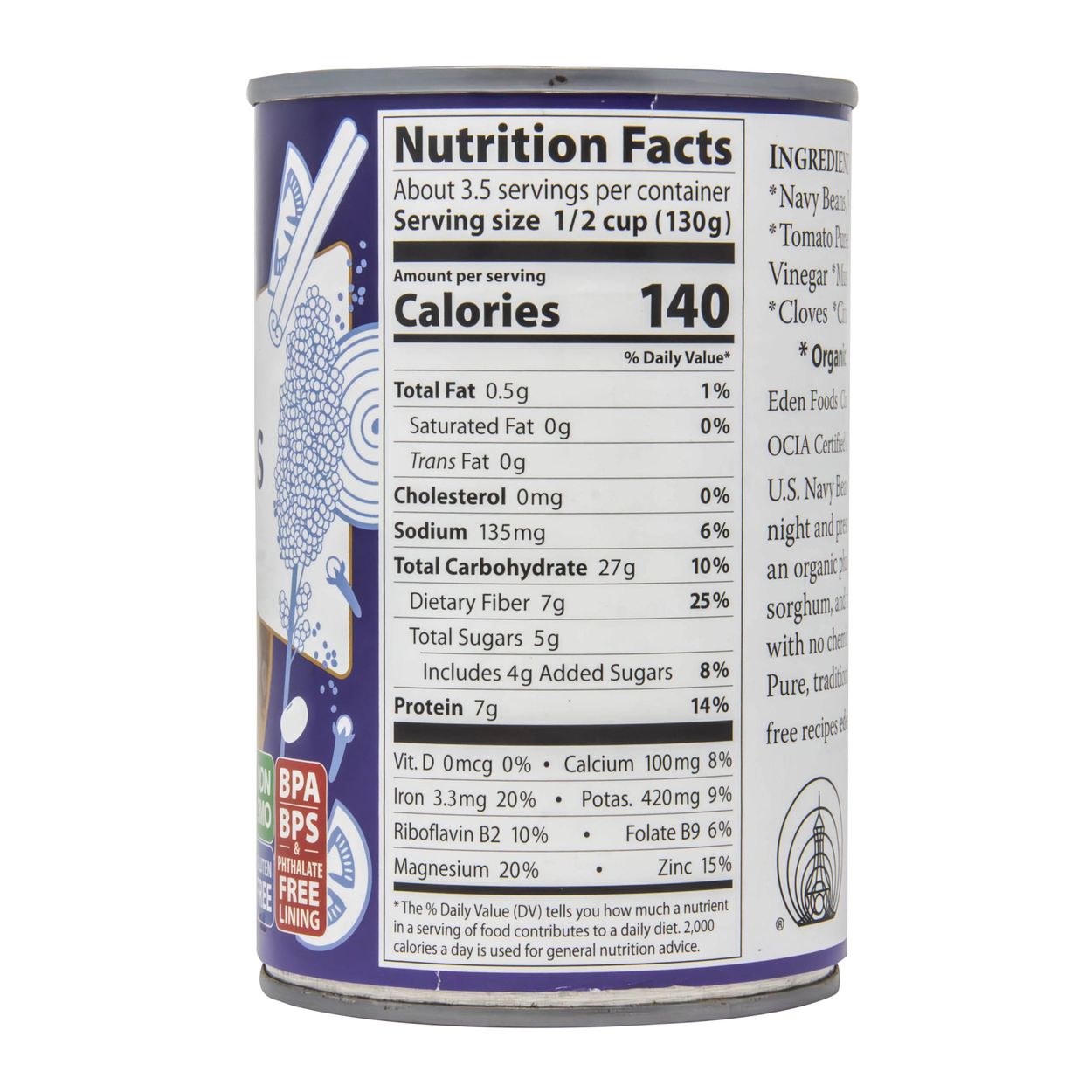 Eden Foods Organic Baked Beans with Sorghum & Mustard, 15 oz, Case of 12