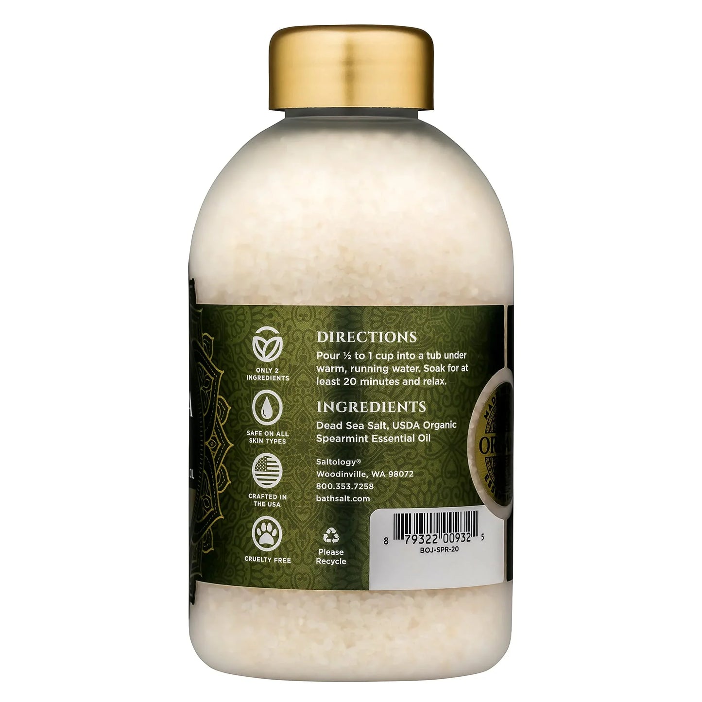Bokek Dead Sea Bath Salt with Spearmint, 21 oz.