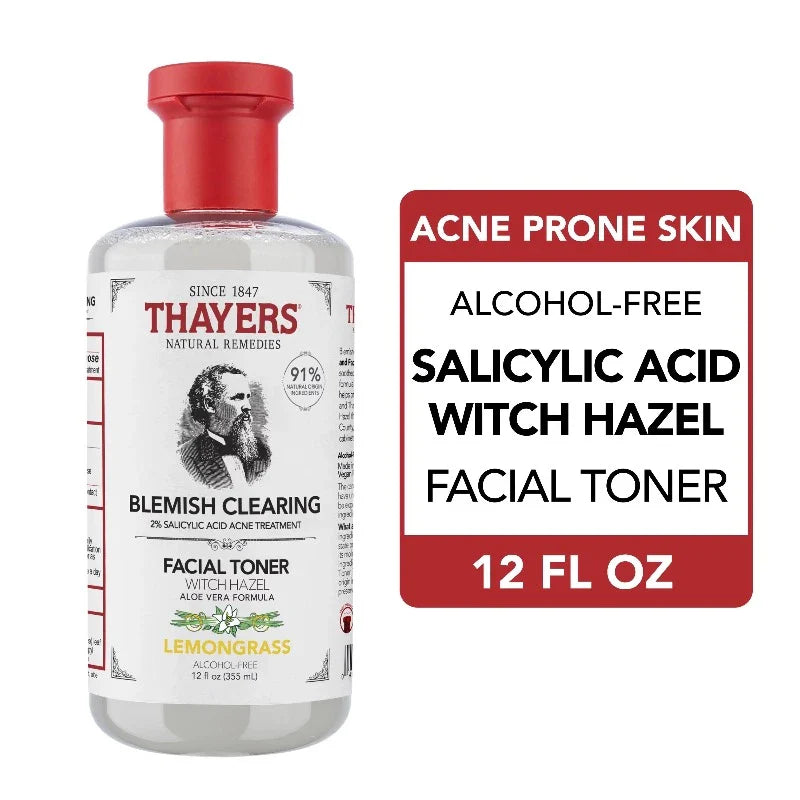 Thayers Blemish Lemon Witch Hazel Toner, 12 Fl Oz