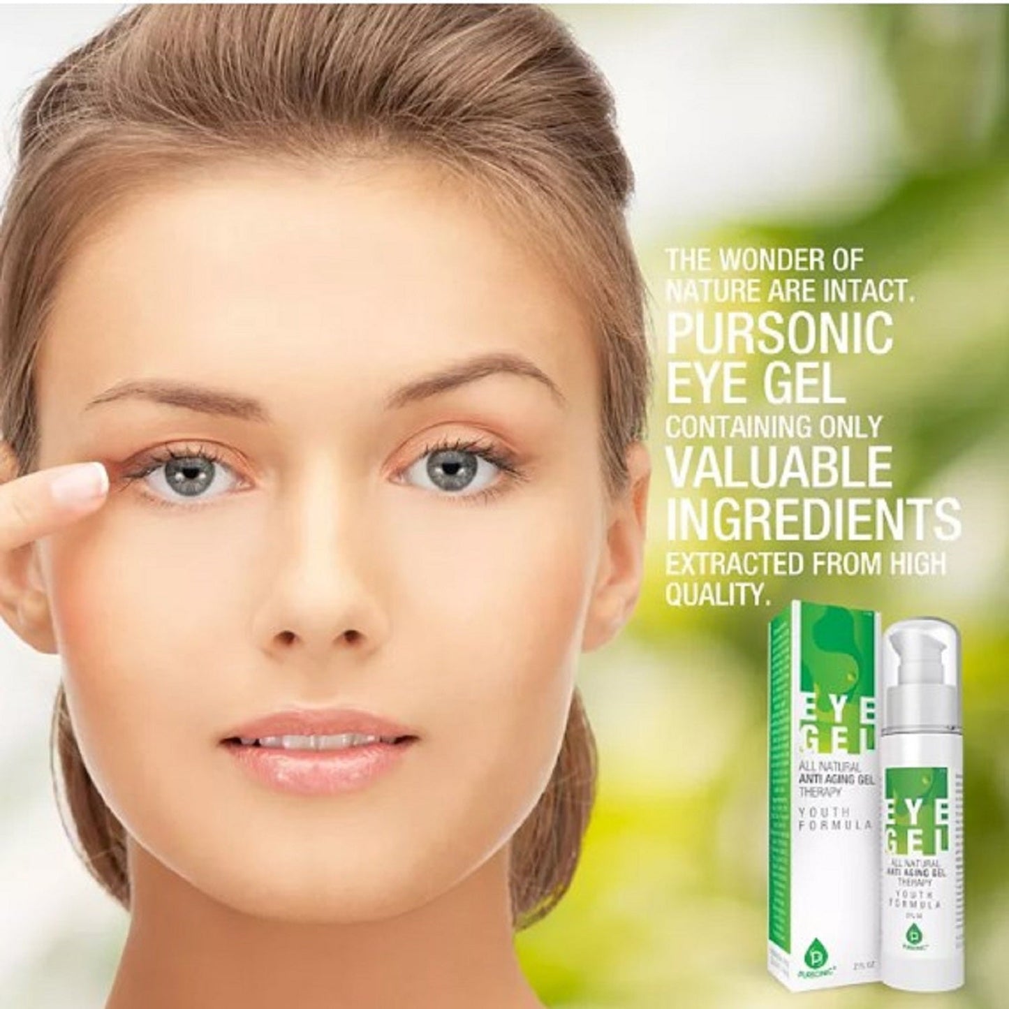 All Natural Professional Anti Aging Eye Gel 2 Oz by Pursonic