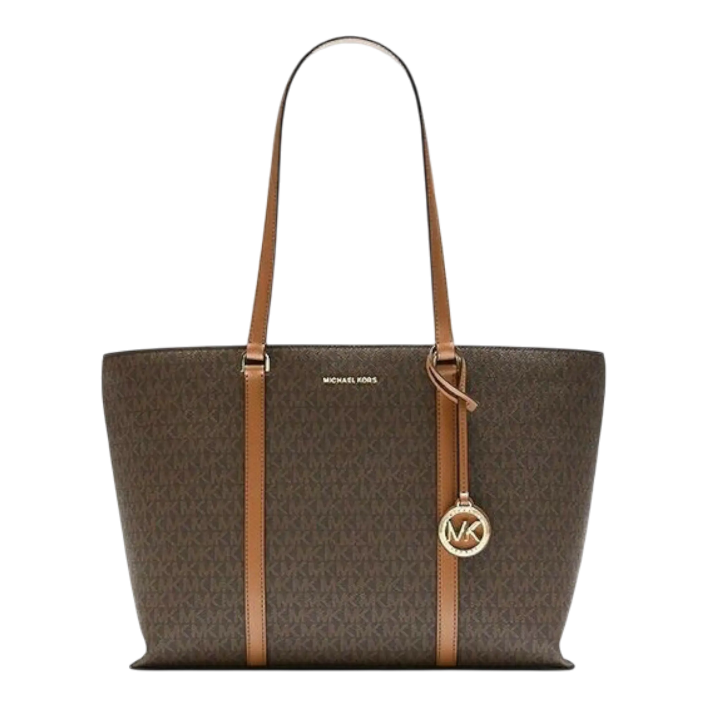 Michael Kors Temple Large Women Tote Bag Brown Shoulder Bag
