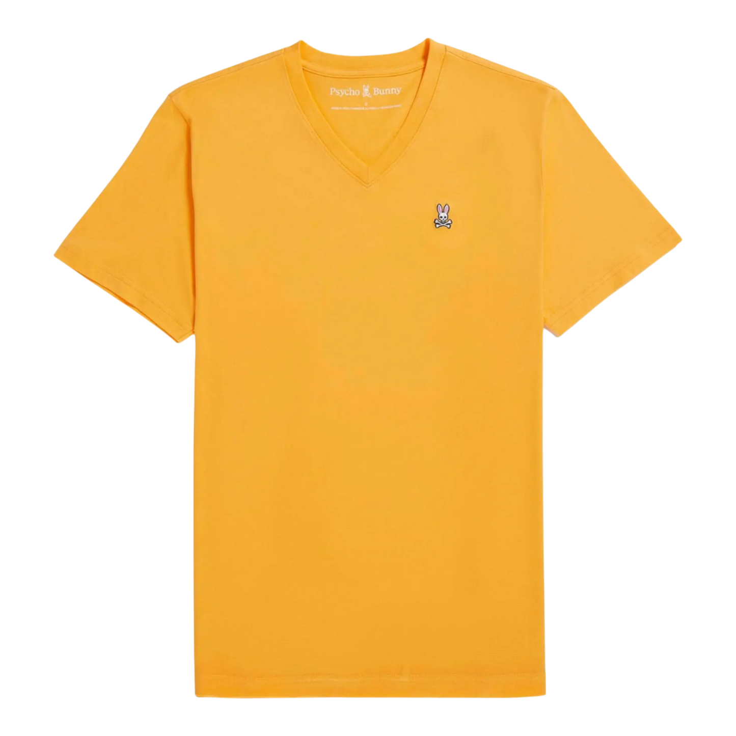 Psycho Bunny Classic V-Neck Men Big and Tall T-Shirt Orange Soda