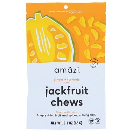 Amazi Foods Jackfruit Ginger Tamarind Chews - 6-Pack (2.3 Oz Each)