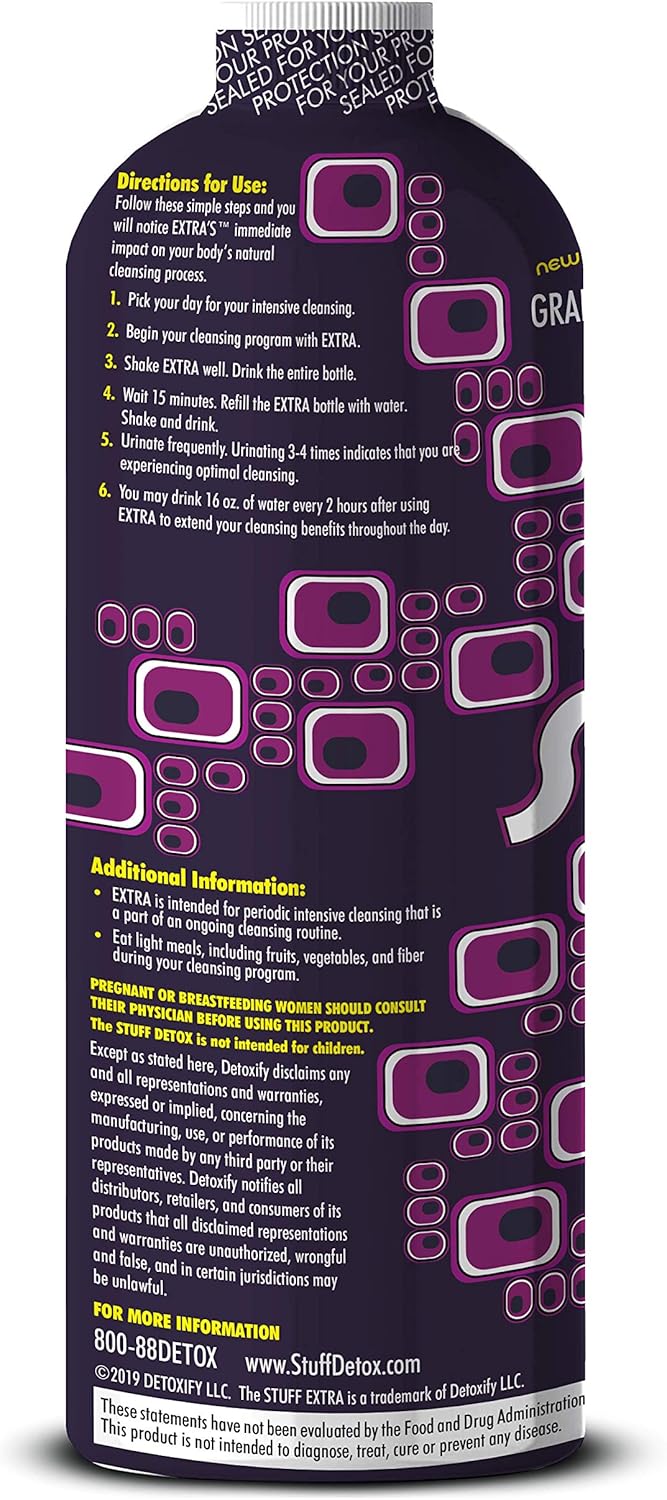 Detoxify Extra Stuff Herbal Cleansing Grape - 20 Fl Oz