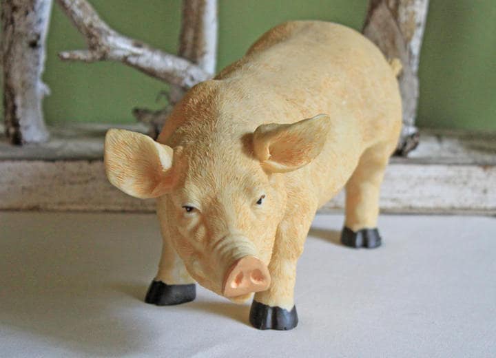 Vintage Ceramic Bunny Rabbit Figurine for Easter