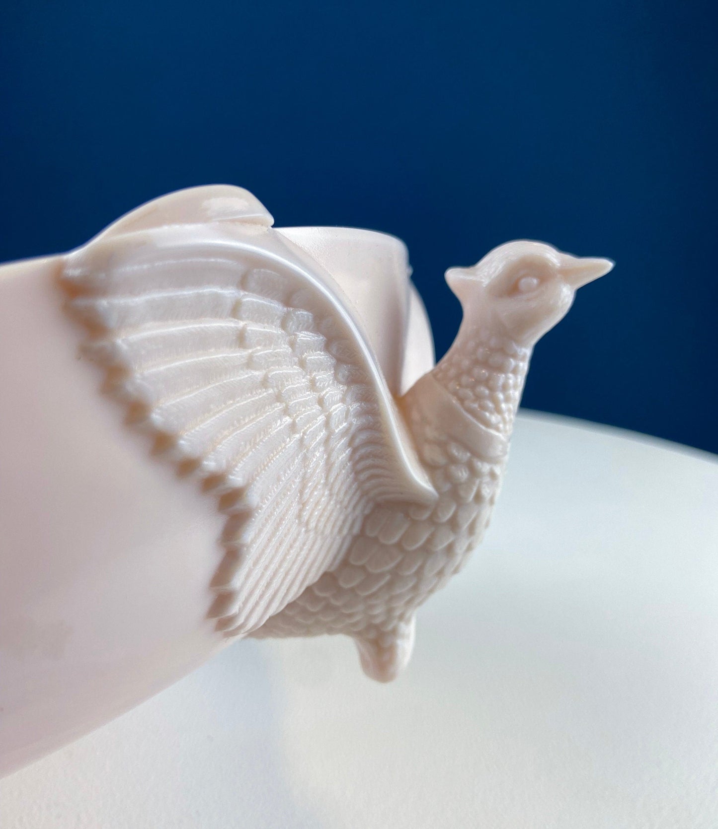 Westmoreland Milk Glass Eagle with Babies. Large White Bird On Nest Bowl. Cookie Jar with Lid. Storage Dish for Trinkets or Bath Accessories