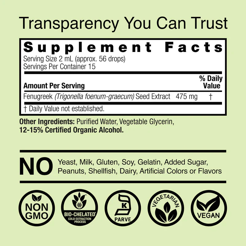 Nature's Answer Fenugreek Seed Liquid Extract, 2 Fl. Oz.
