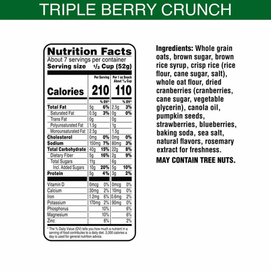 Bear Naked Granola - Triple Berry Crunch, 12 Oz. (Pack of 6)