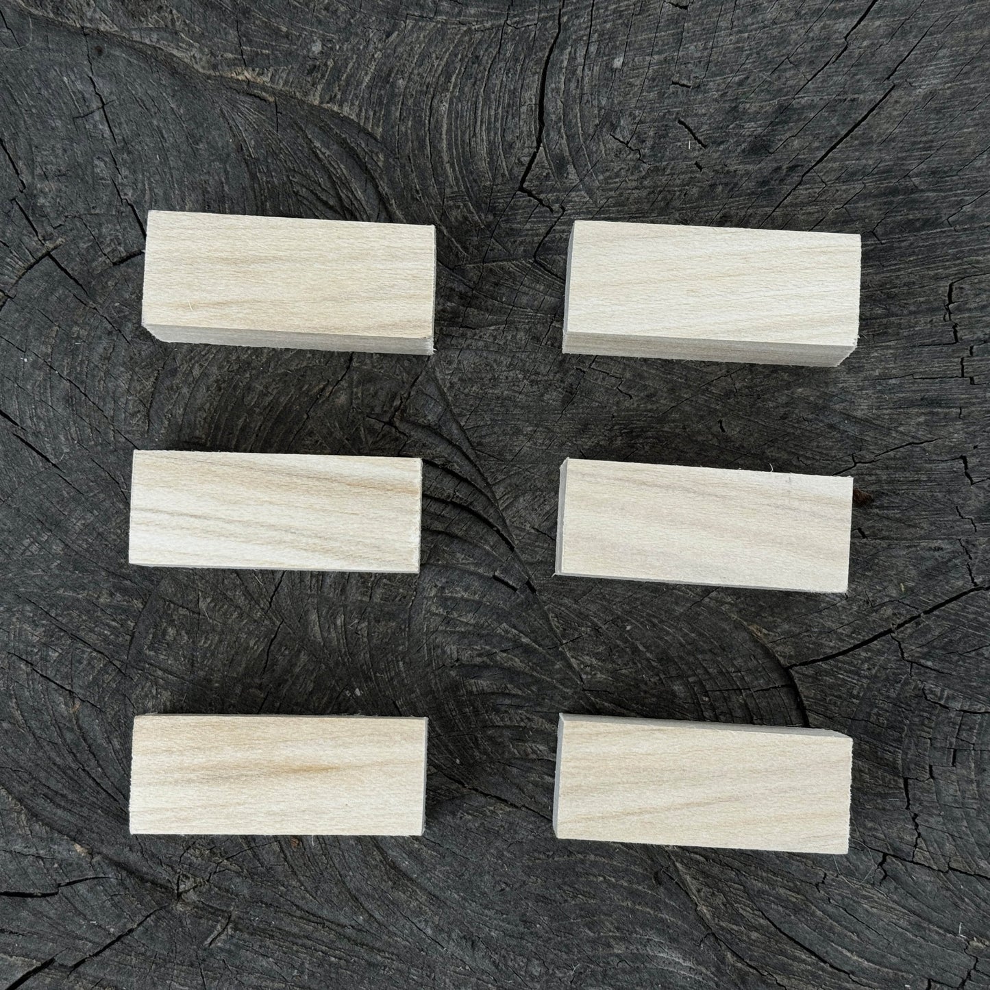 Set of 6 Linden Wood Carving Blanks, 5 × 2 × 2 cm (1.97 × 0.79 × 0.79 in)