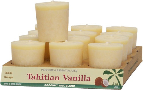 Aloha Bay Tahitian Vanilla Votive Candles, 12-Pack, 2 oz Each