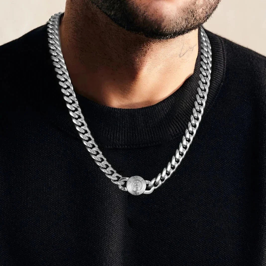 The King - 12mm Cuban Link Chain in White Gold Plated by Bling Proud | Urban Jewelry Online Store