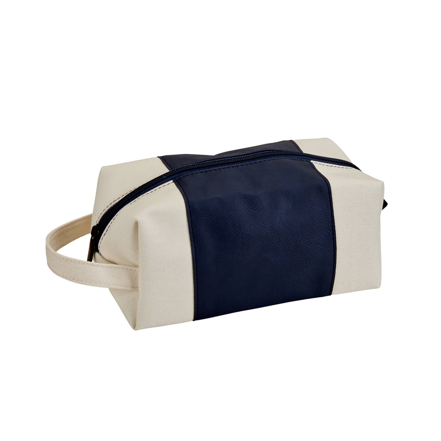 Leatherette/Canvas Navy Travel Kit by Creative Gifts