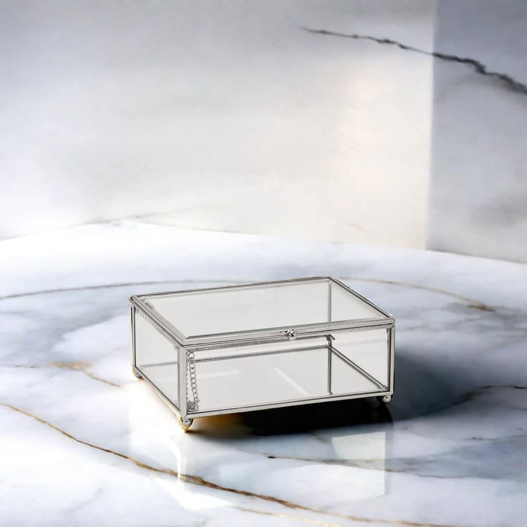 Claro Hinged Glass Box, 5.5" by Creative Gifts