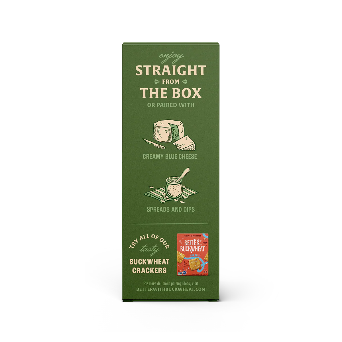 Better With Buckwheat Savory Fig & Thyme Crisps, 4 oz, Case of 10