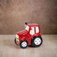 Red Ceramic Tractor Bank by Creative Gifts