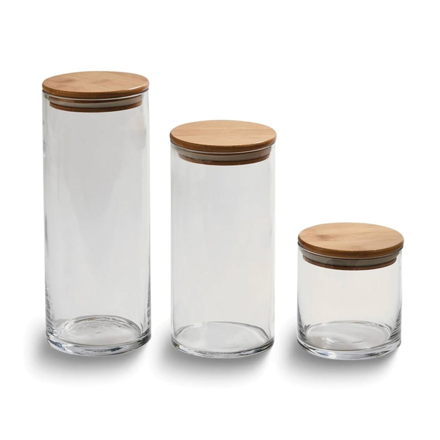 Medium Round Glass Storage Container with Bamboo Lid by Creative Gifts