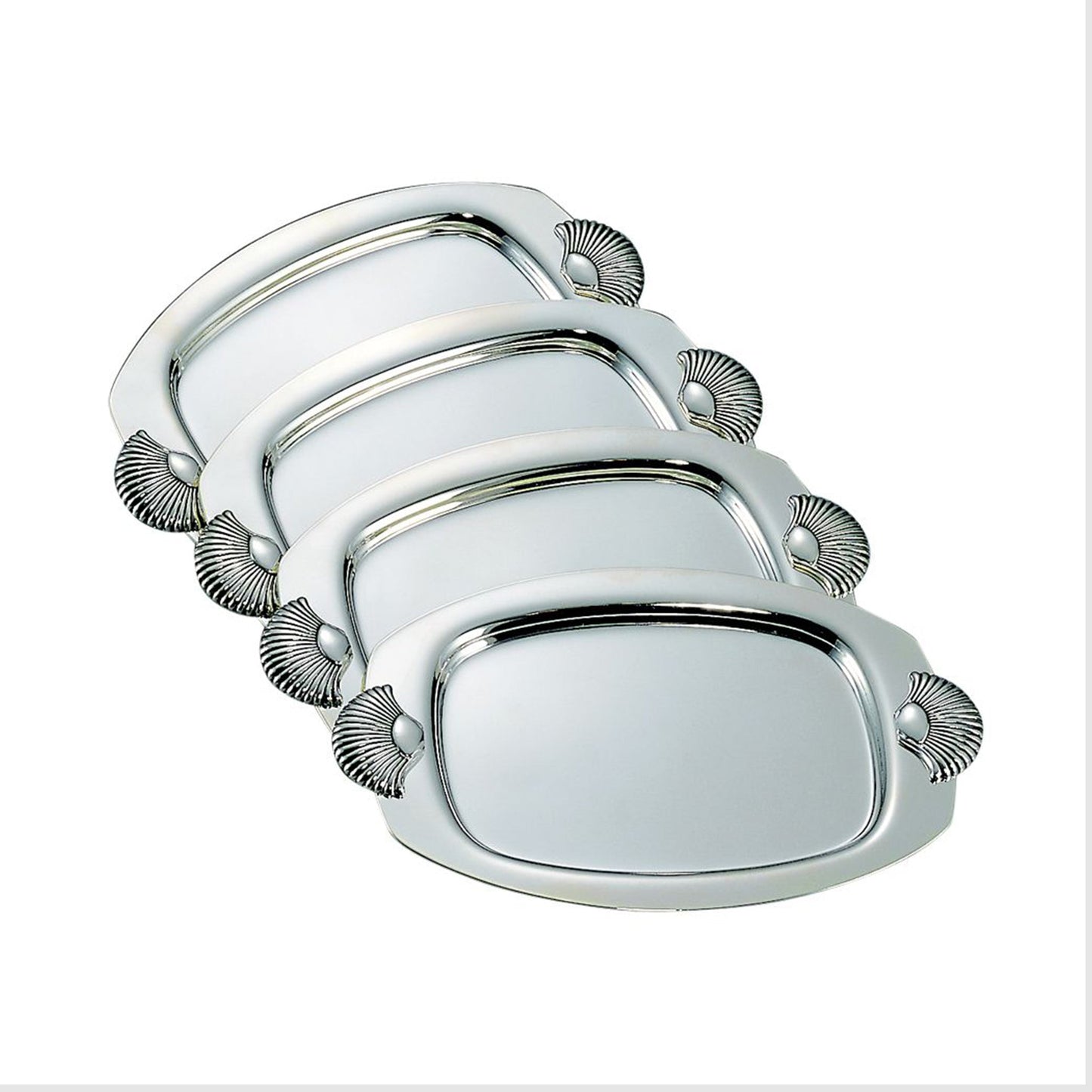 Coastal Seashell Nickel-Plated Dish Set of 4 by Creative Gifts