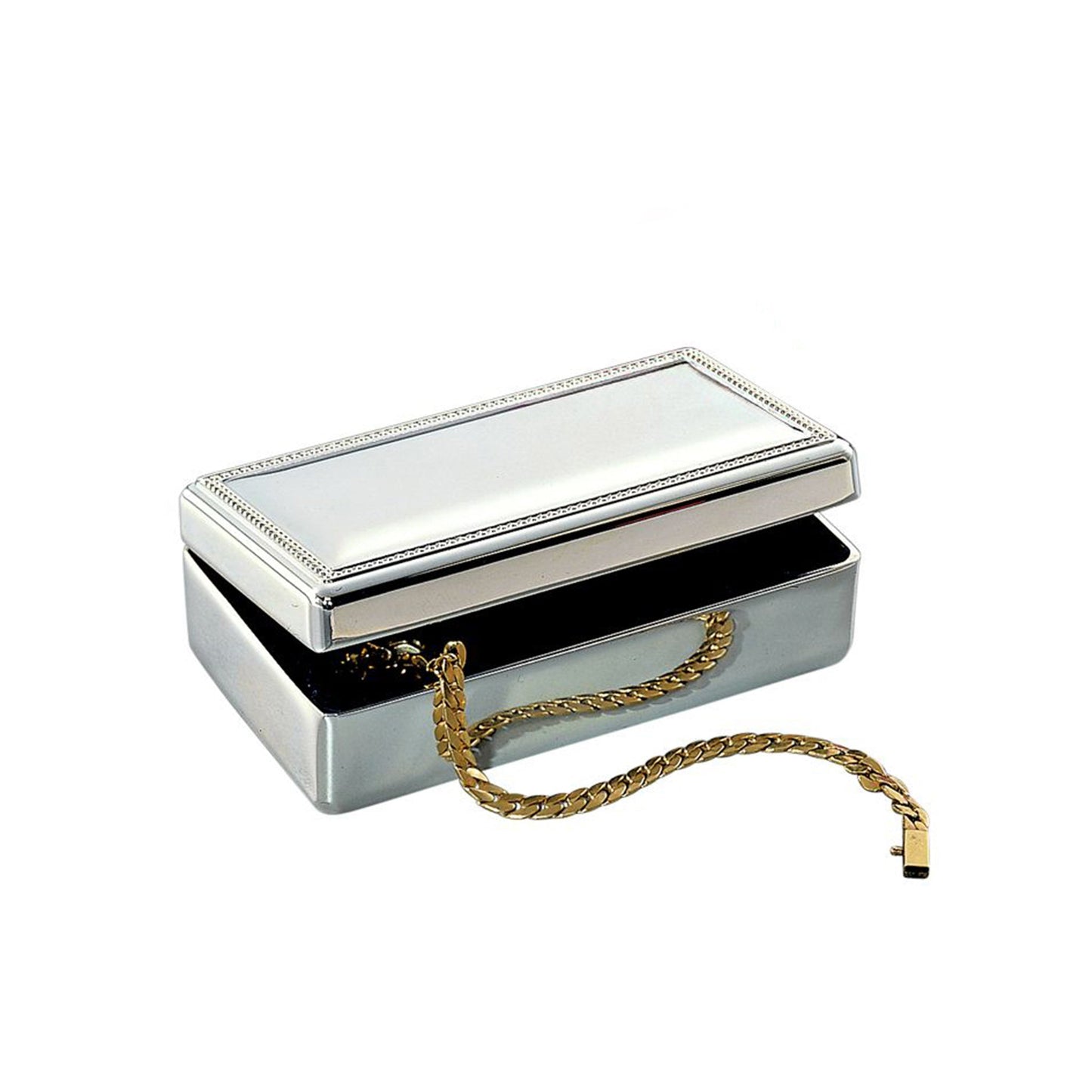 Rectangular Box with Beaded Border, 3.5" by Creative Gifts