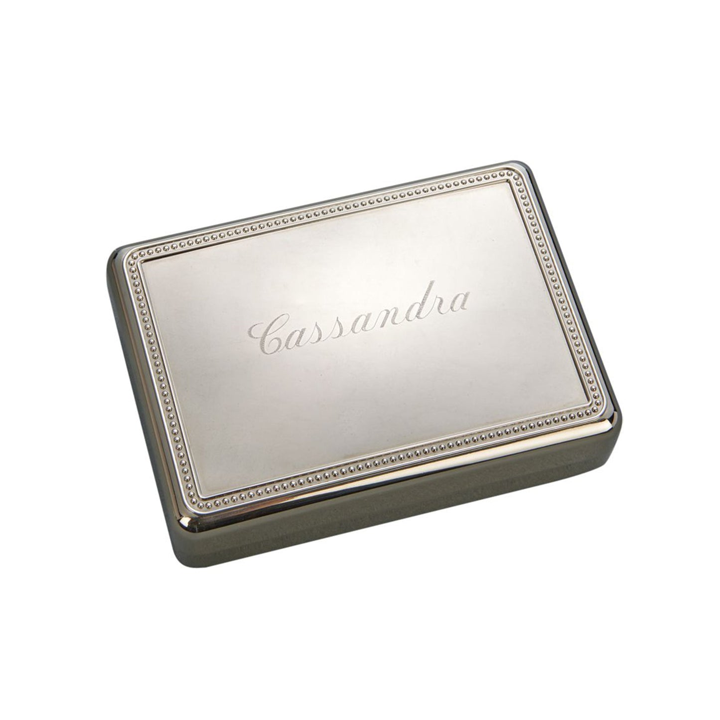 Rectangular Box with Beaded Border, 5.25" by Creative Gifts