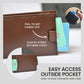 Avera Men's Wallet Genuine Leather Slim RFID Blocking Bifold Wallet With Money Clip