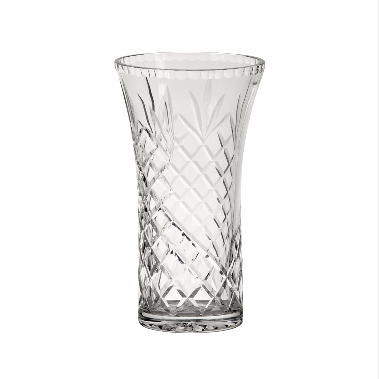 Crystal Flared Vase With Medallion Ii Pattern, 8.25" X 4.75" by Creative Gifts
