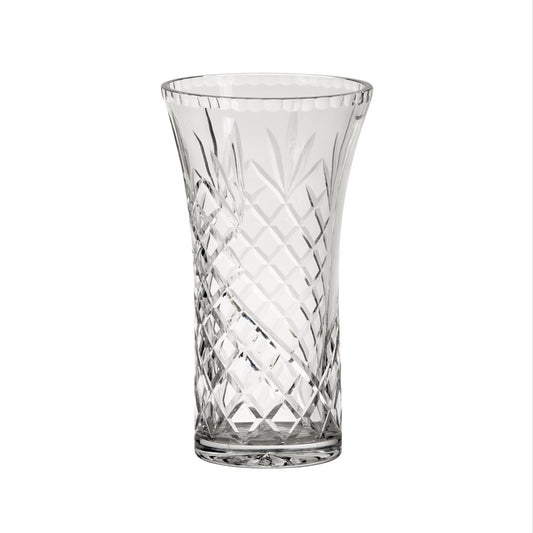 Crystal Flared Vase With Medallion Ii Pattern, 8.25" X 4.75" by Creative Gifts