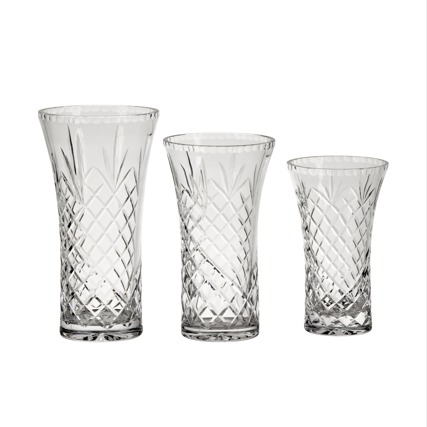 Crystal Flared Vase With Medallion Ii Pattern, 9.5" X 5" by Creative Gifts