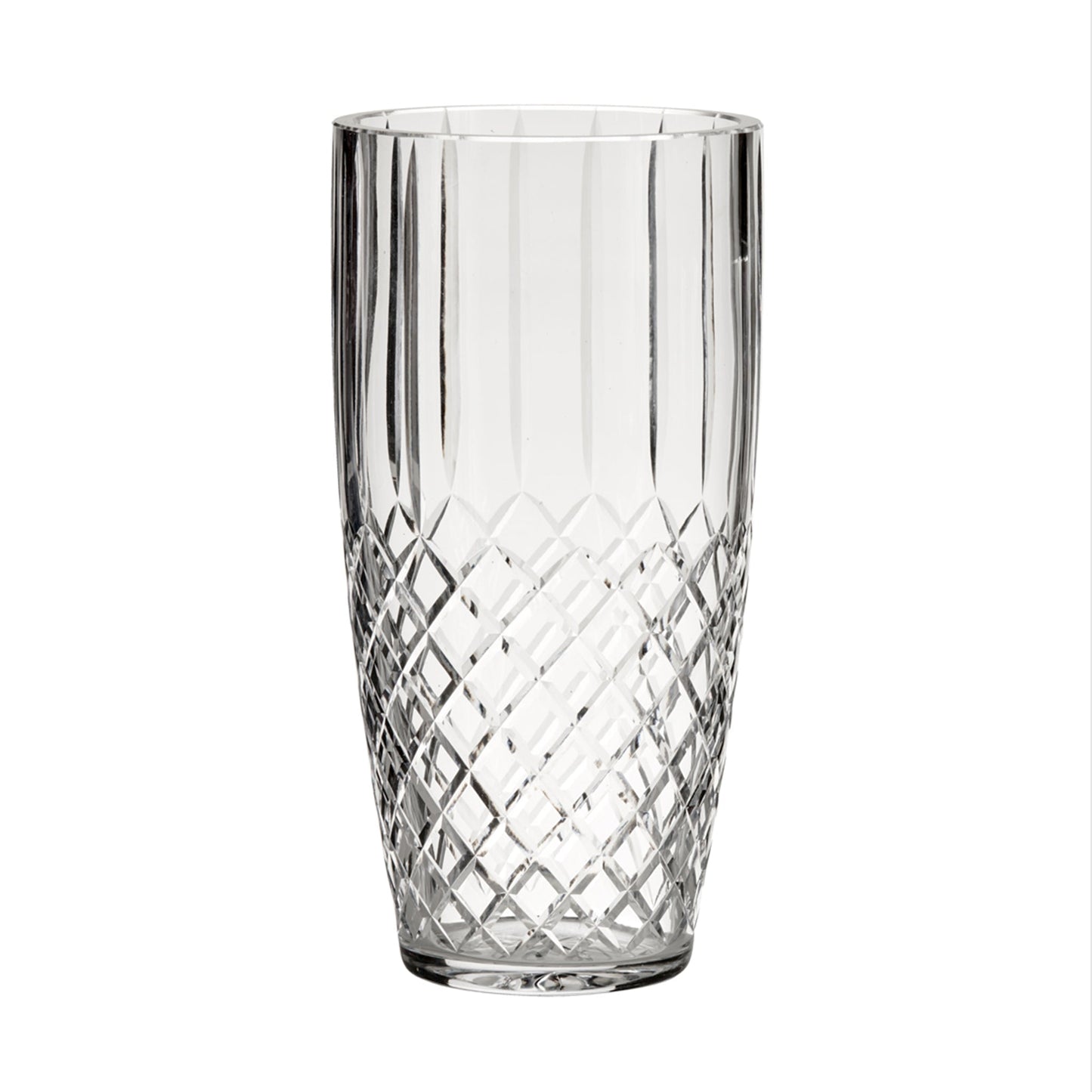Crystal Linear Vase With Medallion Ii Pattern, 12" X 6" by Creative Gifts