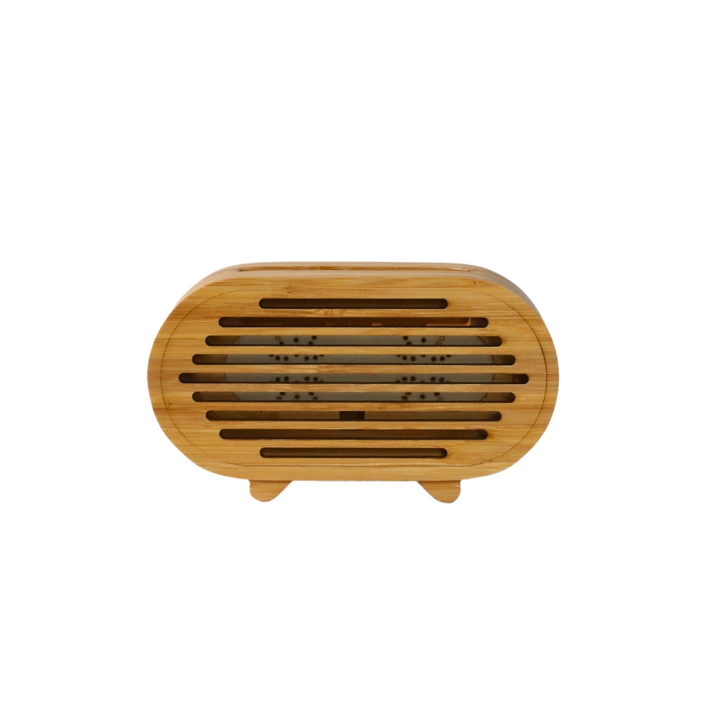 Bamboo Amplifier/Phone Stand Oval, 3" x 2" x 5.5" by Creative Gifts