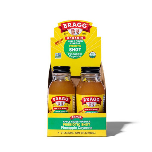 Bragg Apple Cider Vinegar Shot Pineapple Cayenne (Pack of 4 - 2 oz)