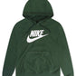 Nike Mens Sportswear Graphic Pullover Hoodie- Fir/White