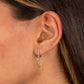 Diamond Double Bezel Drop Chain Huggie Earring 14K by By Adina Eden