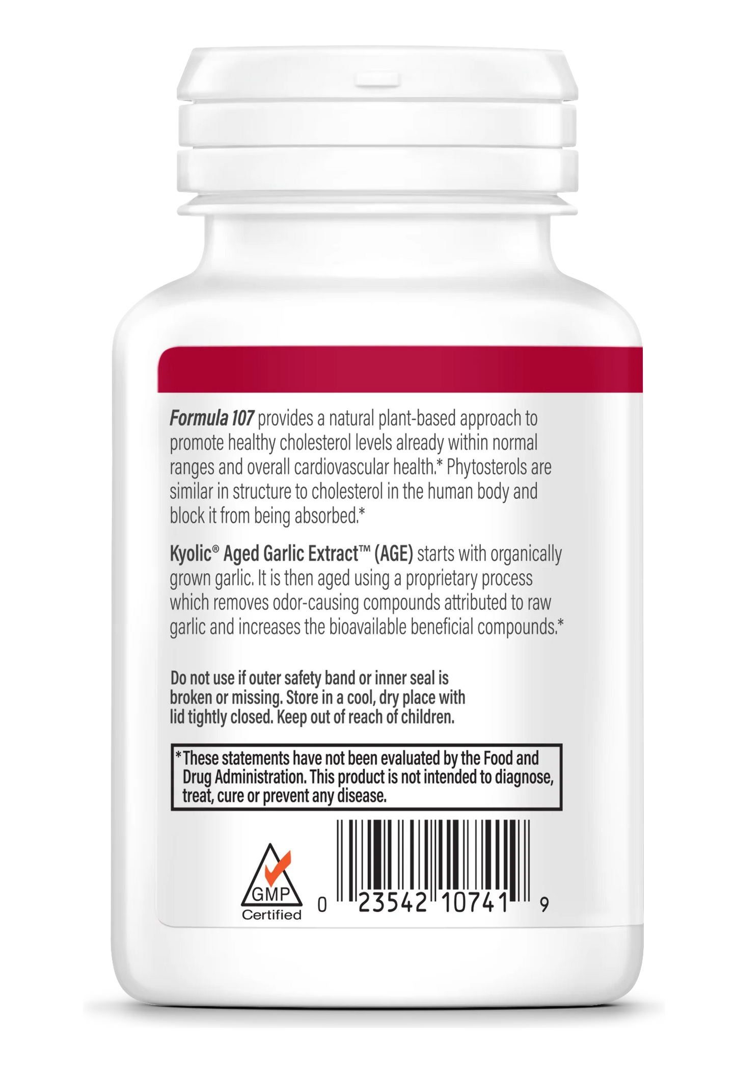 Kyolic Phytosterols Formula 107 Aged Garlic Extract - 80 Capsules